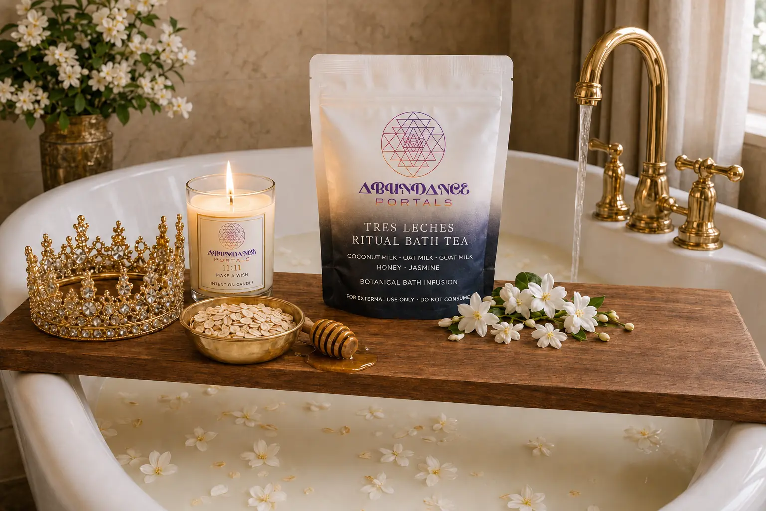 Tres Leches Ritual Bath Tea by Abundance Portals